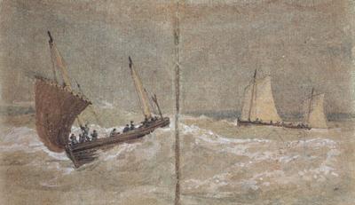 Joseph Mallord William Turner Sailing boats at sea (mk31)